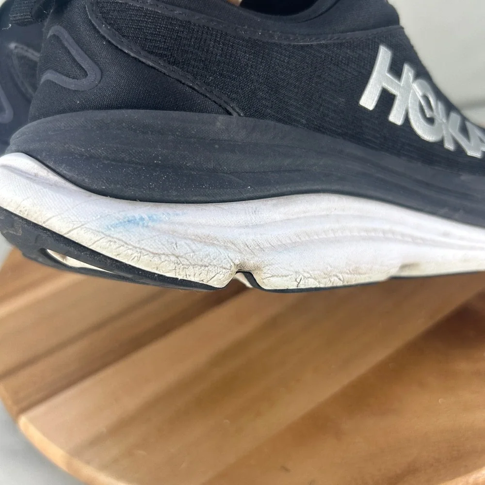 Hoka Gaviota 5 Mens Running Shoes Black White 1127929 BWHT Size 10.5 D